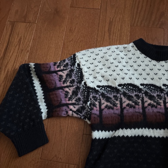 Men’s Vintage Wool Fair Isle Pullover Sweater Sz M/Lg - Picture 3 of 5